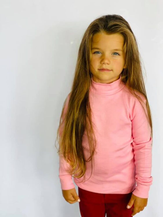 Picture of Bimbi 100% HIGH QUALITY Cotton Thermal Turtleneck  PINK/BABY